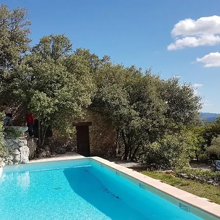Large Quiet Stone House With Pool 빌라 Saint-André-de-Buèges